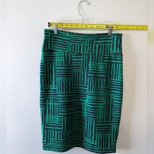 LuLa Roe Purple and Green Pencil Skirt